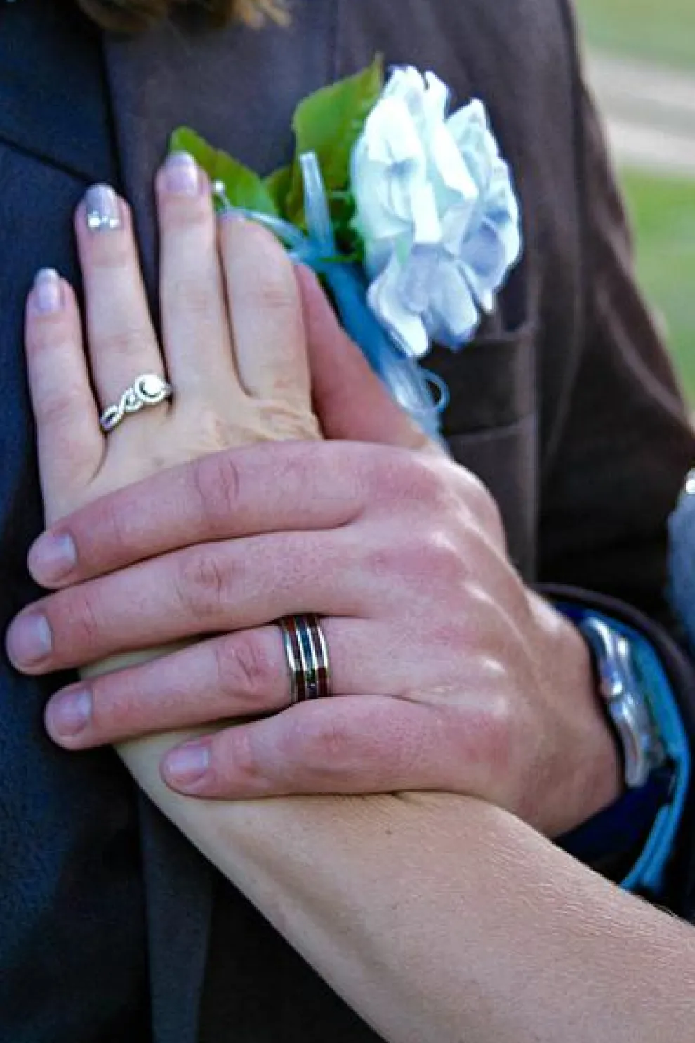 Big Kahuna Black Pearl Titanium Ring