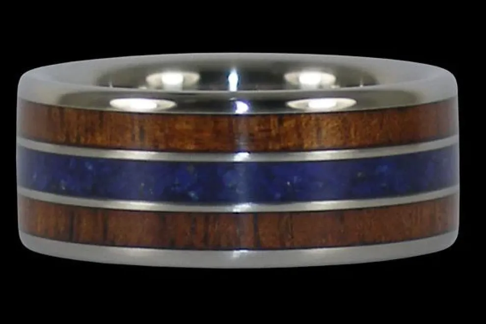 Big Kahuna Titanium Ring With Lapis