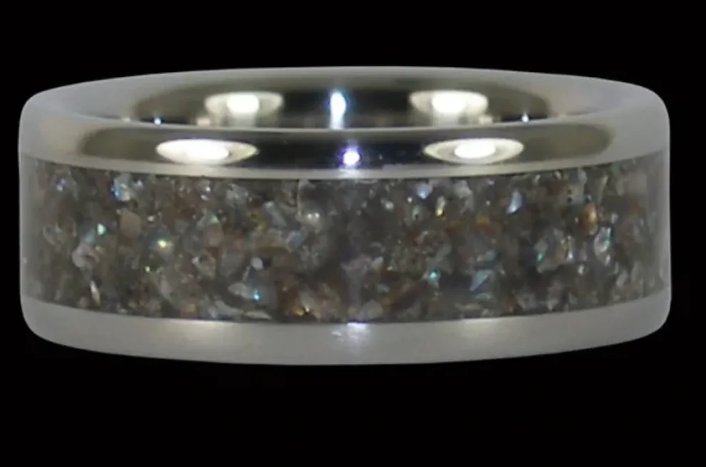 Black Pearl Titanium Ring
