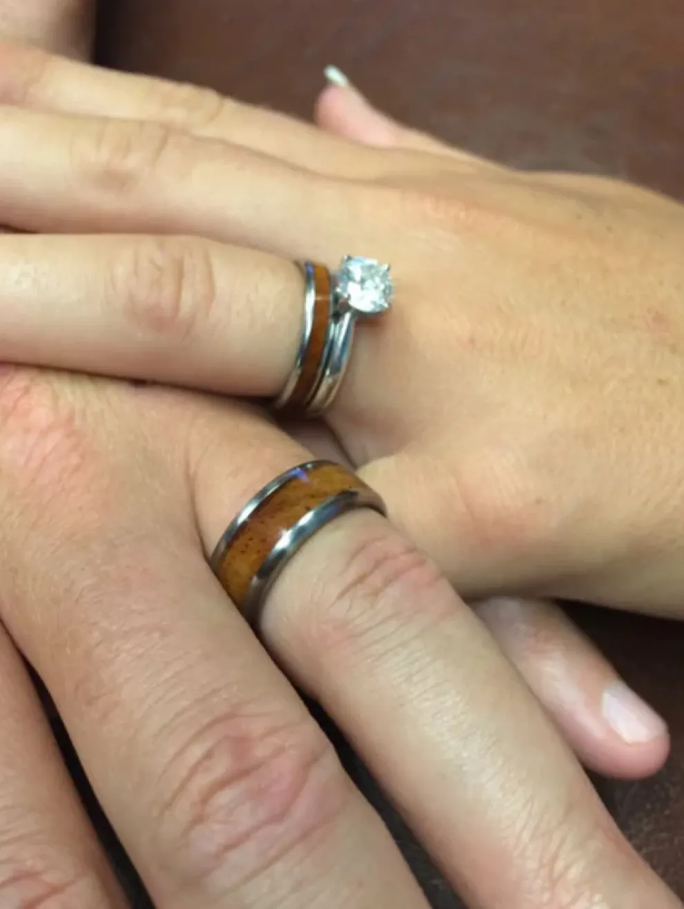 Dark Koa Narrow Hawaii Titanium Ring