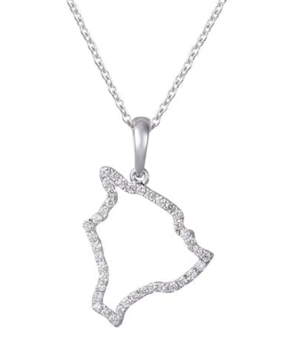 14K "Hawaii" Pendant With 40 Diamonds