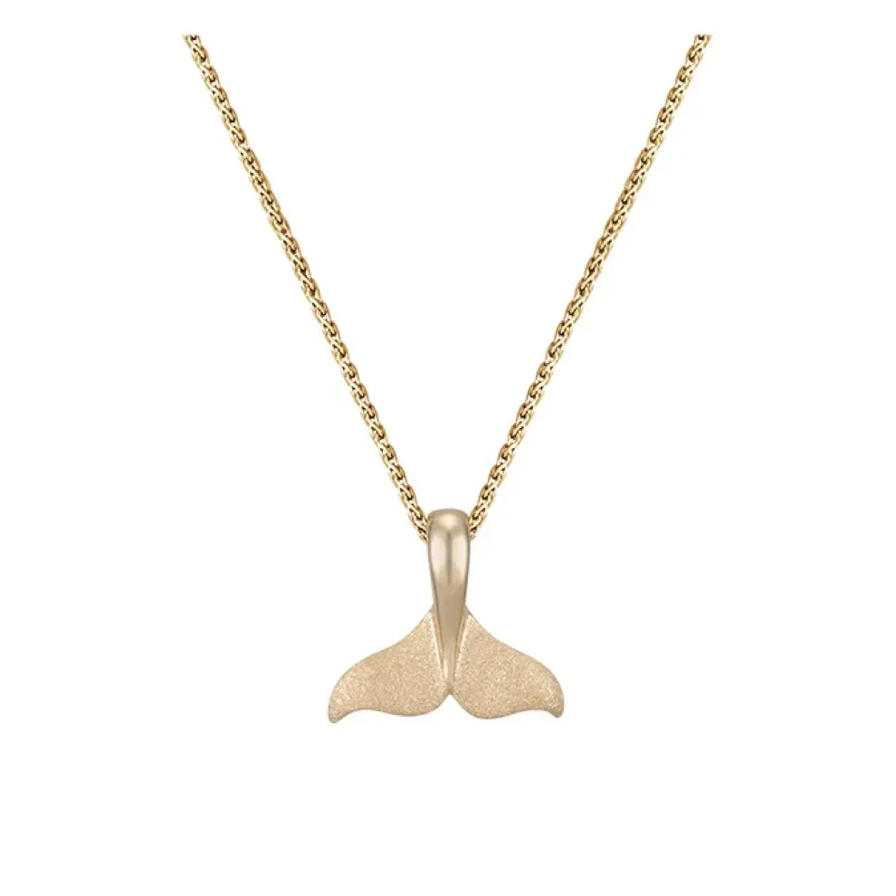 14K 15Mm Whale Tail Pendant