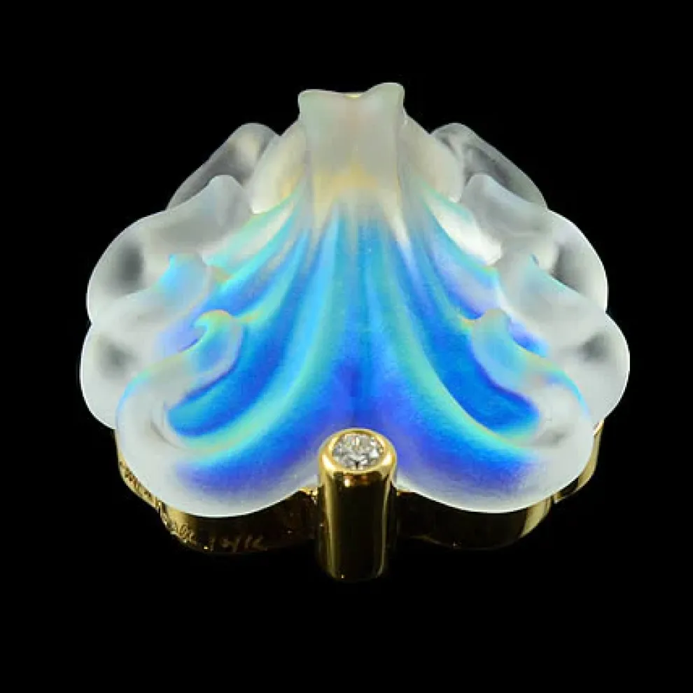 14K Yellow Gold Octopus Pendant With Diamond