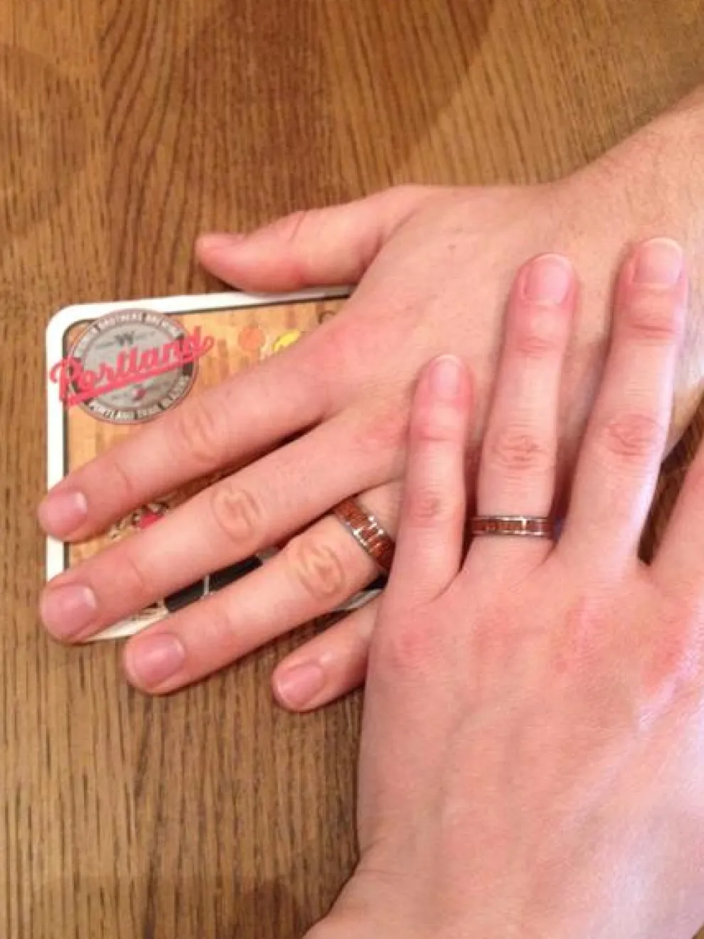 Kiawe Wood Hawaii Titanium Ring