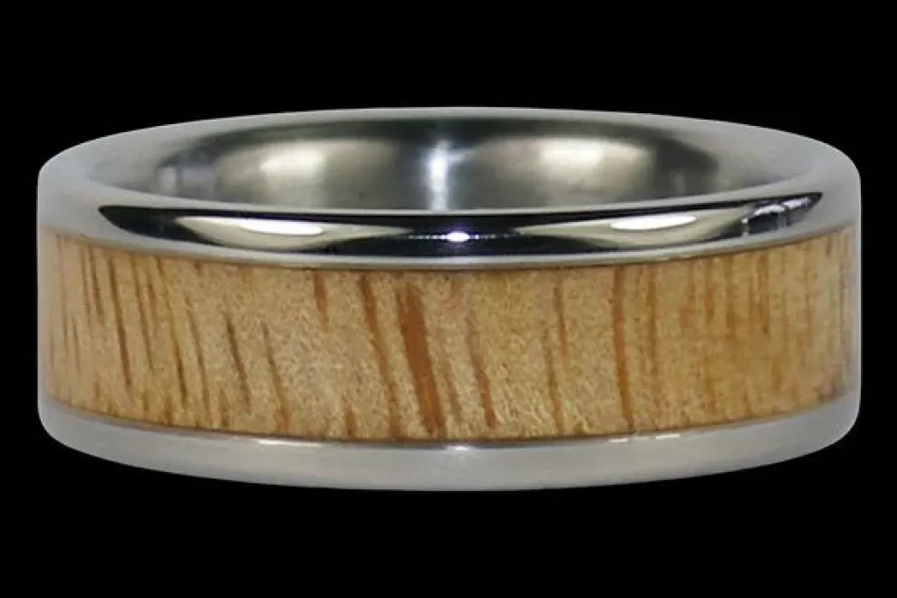 Mango Wood Titanium Ring Band