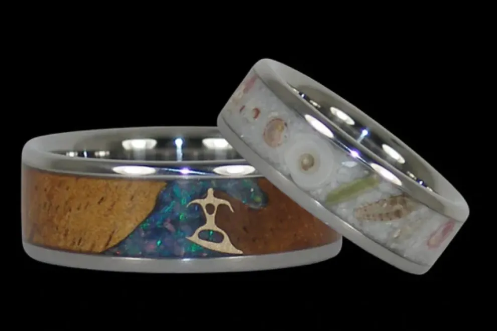 Sea Shell Titanium Ring