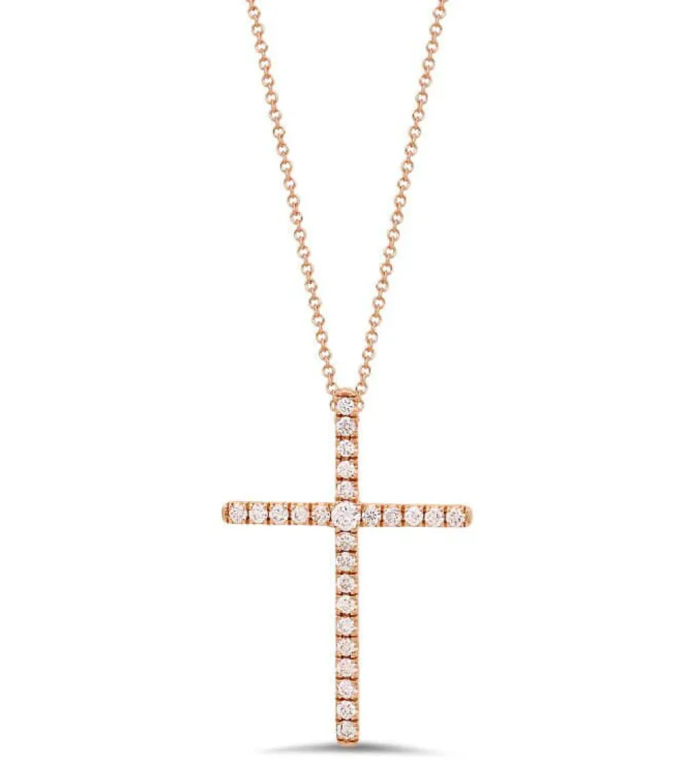Signature Diamond Cross Necklace (Medium)