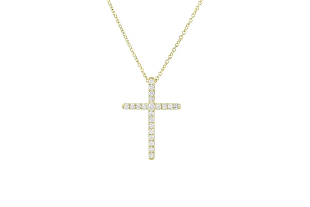 Signature Diamond Cross Necklace (Medium)