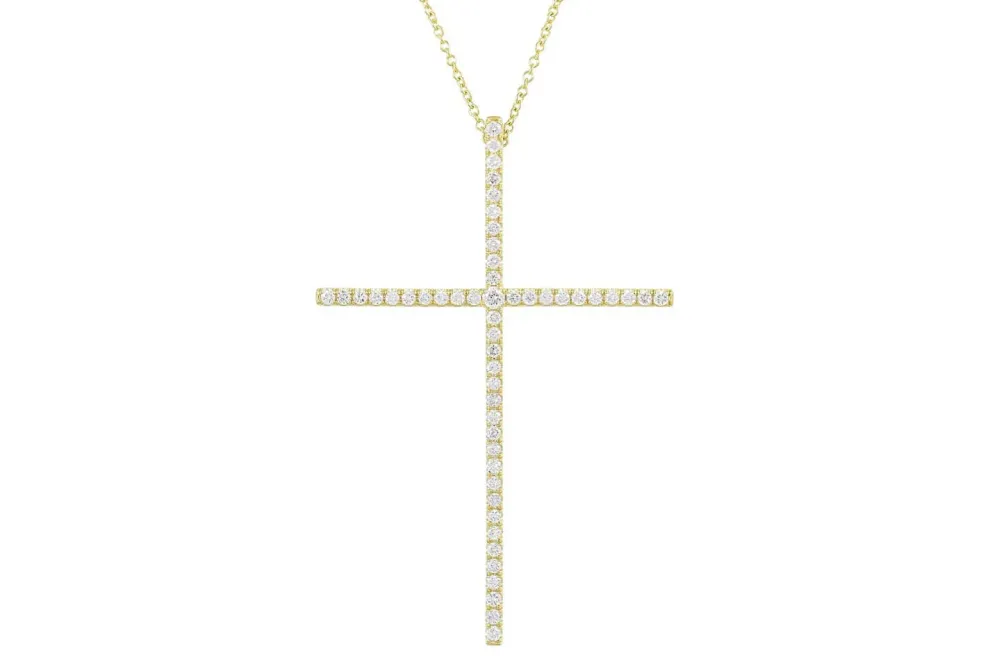 Signature Diamond Cross Necklace (Medium)
