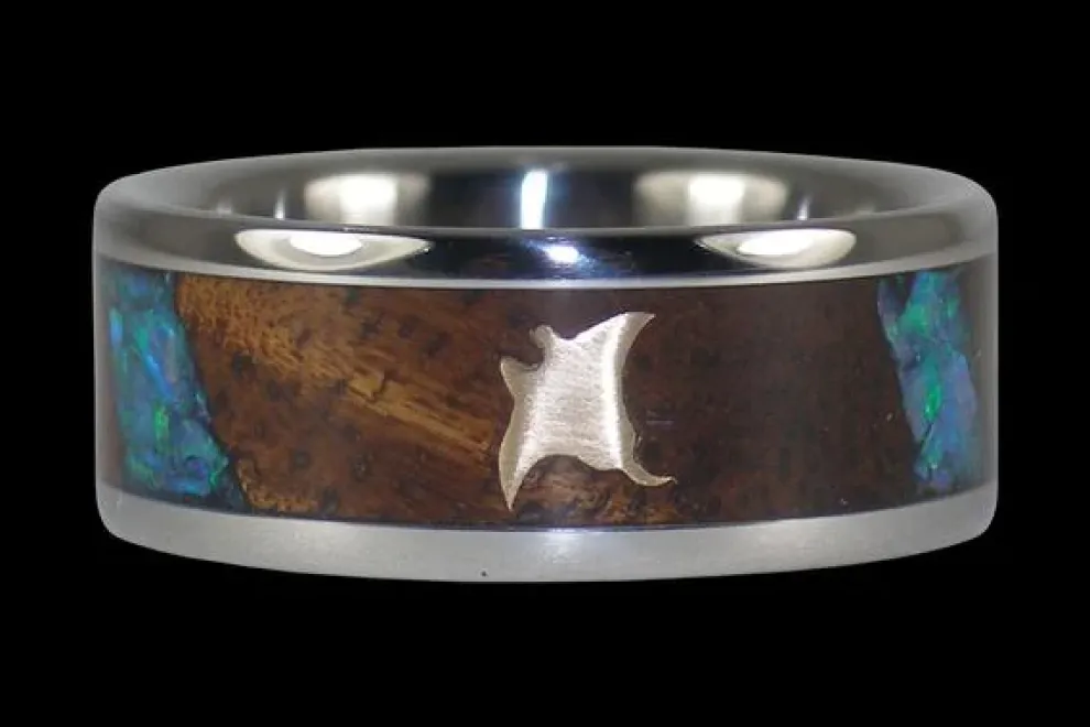 Three Falls Australian Opal Titanium Ring