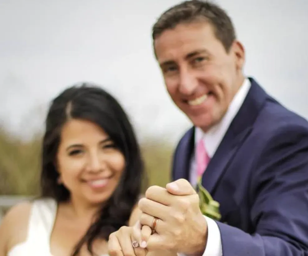 Tiger Koa Wood Hawaii Titanium Ring