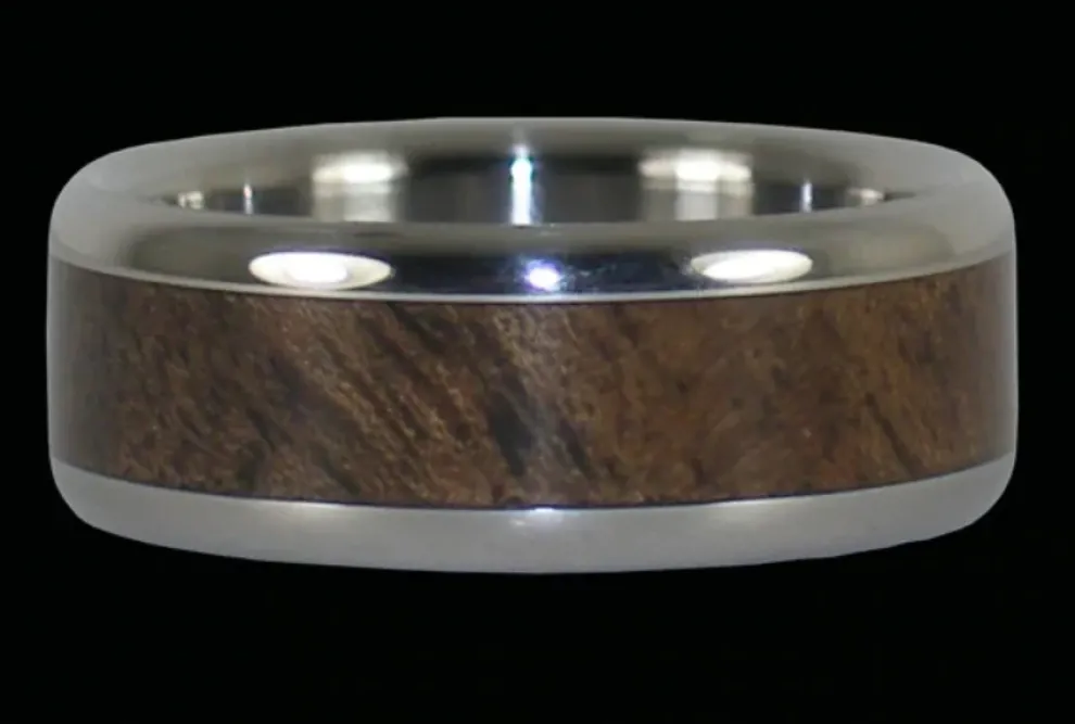 Walnut Titanium Ring Band