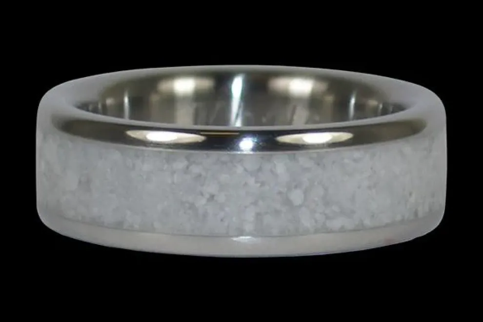 White Pearl Hawaii Titanium Ring